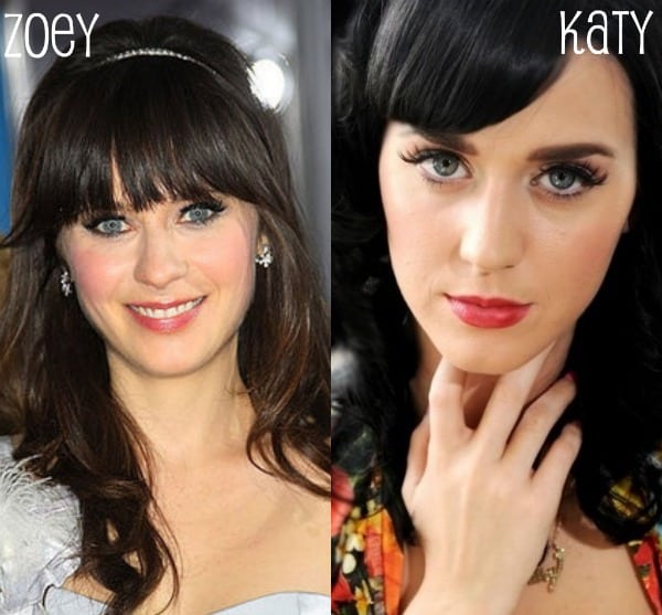 Katy Perry and Zoey Deschanel